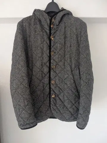 EDIFICE x MOON 퀼팅 자켓 44 후드 부착