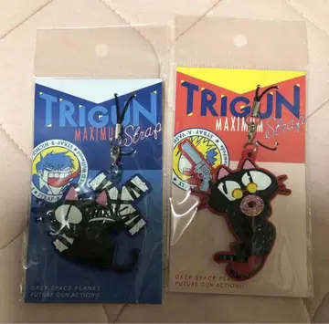 트라이건 트라이건전 러버 스트랩 니콜라스 바슈 세트 검은 고양이