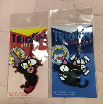 트라이건 트라이건전 러버 스트랩 니콜라스 바슈 세트 검은 고양이