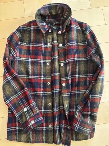 A.P.C. 체크 무늬 울 자켓 XS