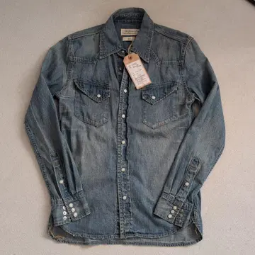레미 레리프 REMI RELIEF 데님 셔츠 명품 유즈드 가공 S 새상품