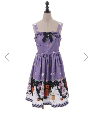 axesfemmekawaii 할로윈 나이트 오버롤 스커트 머리띠