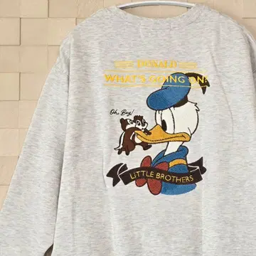 새상품 속기모 디즈니 도날드 칩 데일 트레이닝복 맨투맨