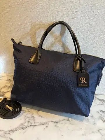 ROBERTA PIERI 로베르타 피에리 2WAY 숄더 토트백 네이비