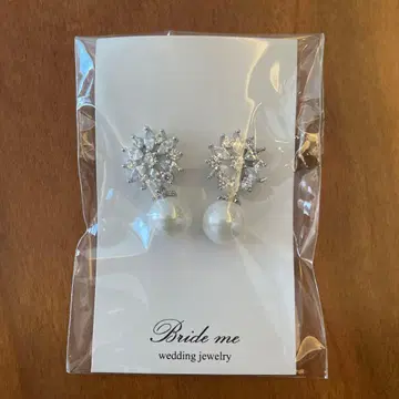 BRIDEME ZP-06 큐빅 지르코니아 펄 귀걸이 하자품