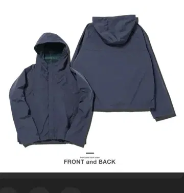 새상품 미사용 발수 드로코드 셔링 후드 숏 블루종