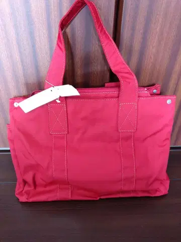 VIASAZBY 빨간색 나일론 토트백