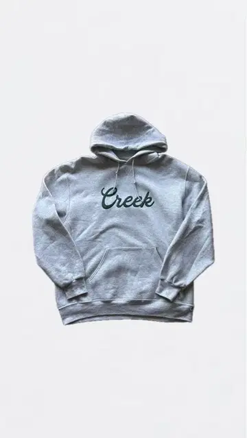 Creek 로고 그레이 후드티