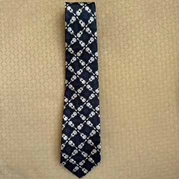 TAYA 넥타이 기타 패턴 네이비