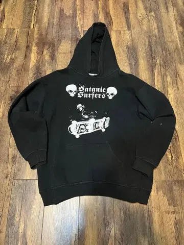 [레어] 빈티지 후드티 Satanic Surfers L 사이즈
