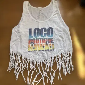LOCO BOUTIQUE HAWAII 프린지 탱크탑 M