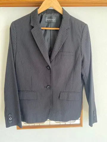 비즈니스 자켓 다크 그레이 스트라이프