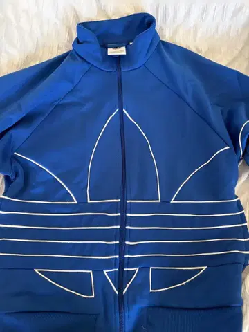 adidas 트랙 자켓 Y2K 사이버계 헤이세이 파랑 로고 M 사이즈