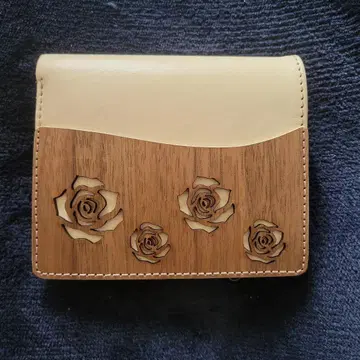 바르코 2단 접이식 지갑 장미