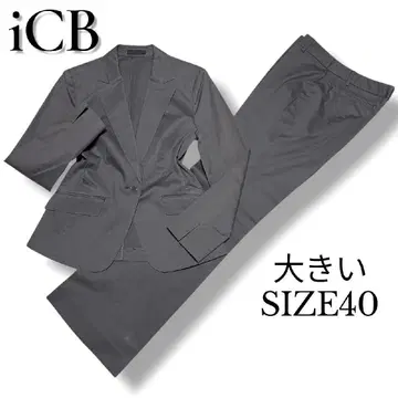 사이즈 40 iCB 섀도우 스트라이프 그레이 수트 셋업