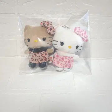 GOGO 갸루 키티 레오파드 무늬 봉제 인형 2체 세트