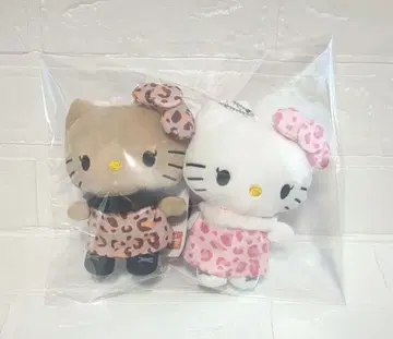 GOGO 갸루 키티 레오파드 무늬 봉제 인형 2체 세트