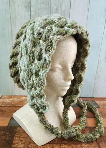 손뜨개질 니트 모자 보닛