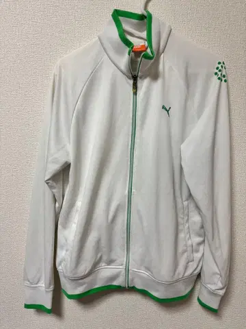 PUMA 집업 자켓 M 화이트/그린