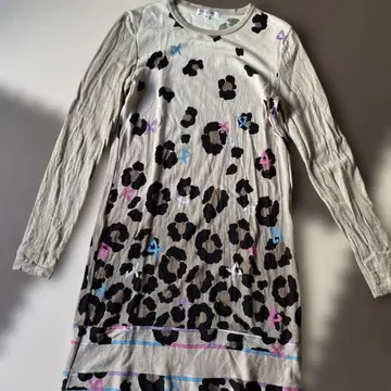 LEONARD SPORT 레오파드 무늬 긴팔 튜닉 40