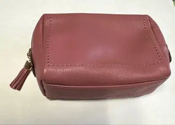 츠치야 가방 핑크 가죽 파우치 소형