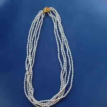 담수 진주 5연 목걸이