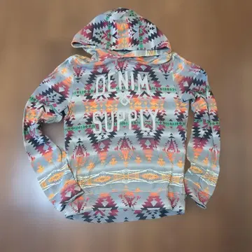 DENIM & SUPPLY 기하학 패턴 후드티