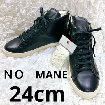 [ 새상품 ] NO MANE 우먼 가죽 미들컷 신발 블랙