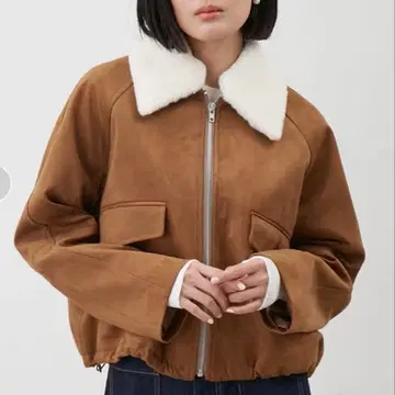 Mila Owen 미라 오웬 스탠 칼라 인조 가죽 블루종