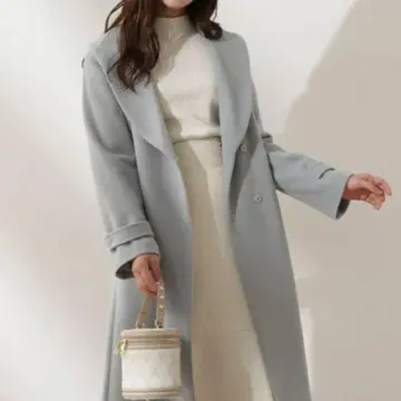 프로포션 바디 드레싱 울 가운 코트 더스티 그린 PS