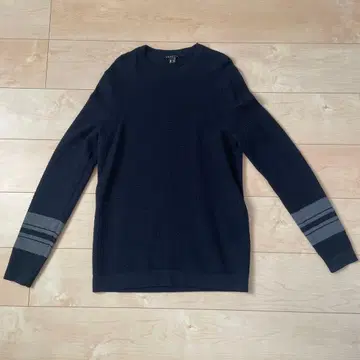 [ Theory ] 네이비 크루넥 니트 스트라이프 포함