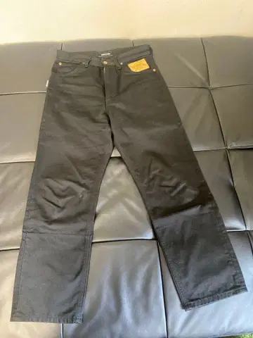 WIND AND SEA x Lee 블랙 와이드 스트레이트 팬츠