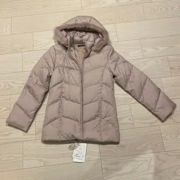 베이지 퍼 다운 자켓 M