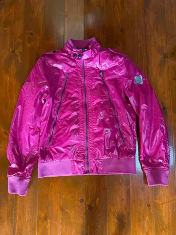 ENERGIE 나일론 샤이니 자켓 / L 사이즈 메탈릭 핑크