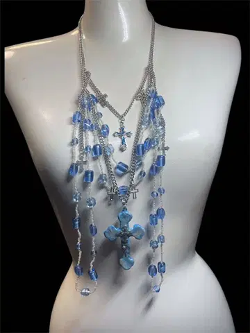 Frosted Sky Cross Necklace