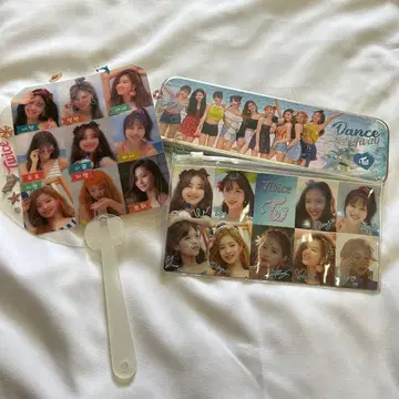 TWICE 비치 테마 부채와 파우치 세트