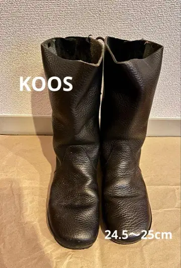 KOOS 부츠 발렌타인 미들 기장 24.5~25cm NIGHT 블랙