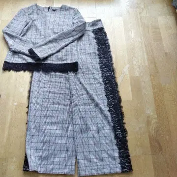 ZARA WOMAN 체크 무늬 셋업 36