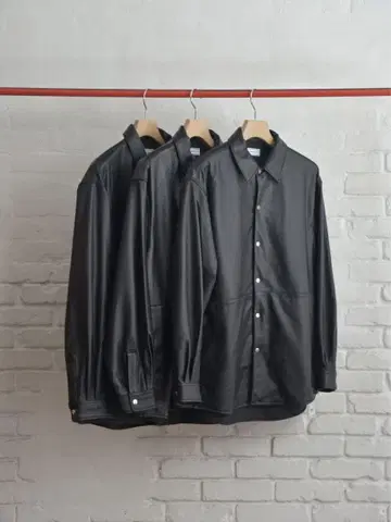 유니버설 프로덕트 LEATHER SHIRTS JACKET[BLACK]