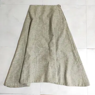 매디슨 블루 MADISON BLUE 울 플레어 롱 스커트 그레이