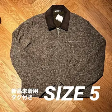 새상품 AURALEE HOMESPUN TWEED ZIP BLOUSON 5