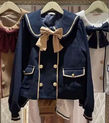 Amavel 아마벨 Academic 세일러 숏코트 네이비