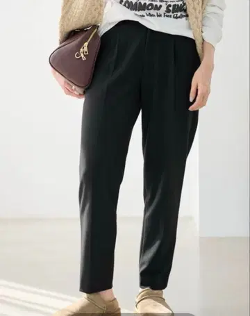 미사용 새상품 FRAMeWORK T/R 양면 기모 팬츠 블랙 40