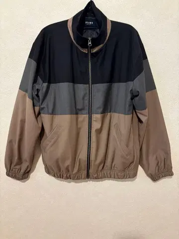 블록 디자인 집업 자켓