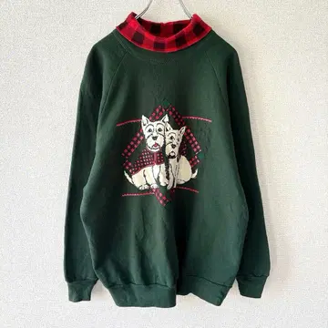 Gopher Sport 애니멀 개 레트로 체크 무늬 스코티시 XL