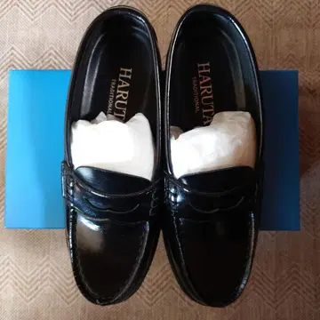 HARUTA 블랙 로퍼 23.5 합성 피혁