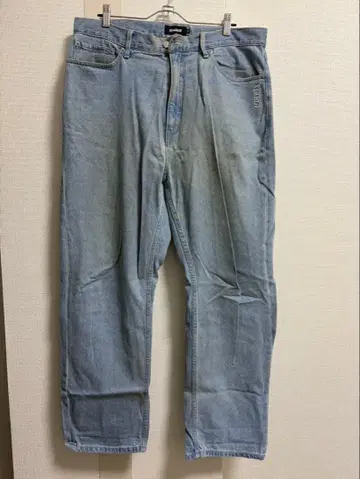 XLARGE 라이트 블루 데님 와이드 팬츠