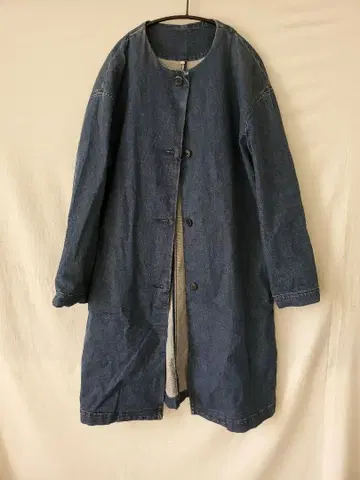 무인양품 데님 노카라 코트 L 오가닉 코튼