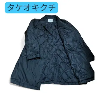 새상품급 사이즈 M TAKEO KIKUCHI 다운 코트 블랙