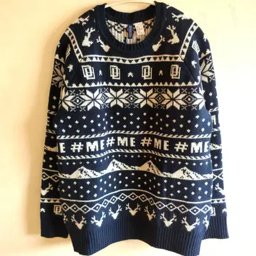 H&M 에이치앤엠 남성용 M 니트 스웨터 크리스마스 노르딕